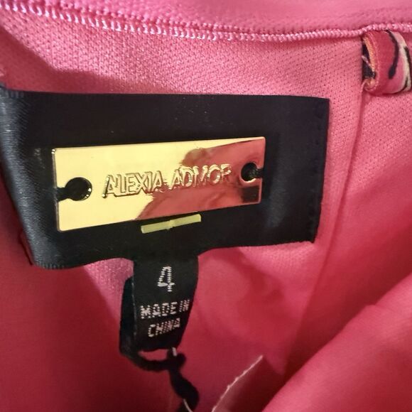 NWT Alexia Admor Dress 4 Strapless Pink Floral Slit Spring Feminine Bloomcore - Picture 8 of 14